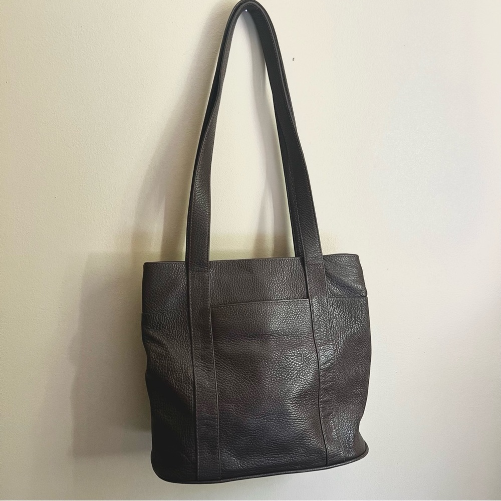 Orvis Dark Brown Leather Tote Bag